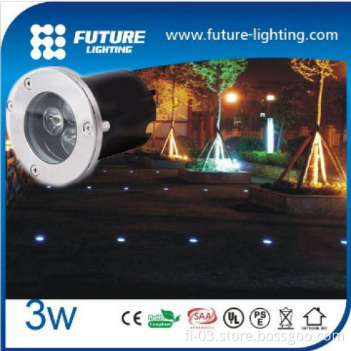 2014 outdoor decorative ip67 uplight 12V 3W square led inground light